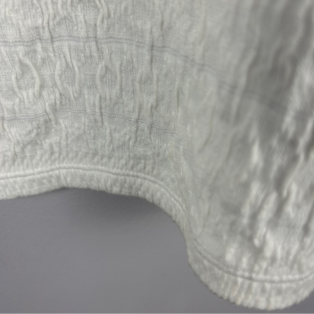 Lucky Brand Cotton Blend Square Neck Short Sleeve Top XL White - Picture 8 of 11